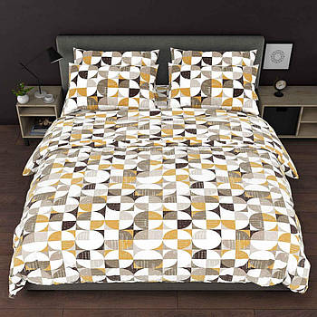 Наволочка на блискавці 50х70 (Бязь) | Від виробника "Королева Ночі" | Абстракція з кліткою та з колами