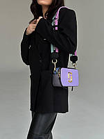Женская сумка клатч Marc Jacobs new purple Logo (фиолетовая) art000086 маленькая сумочка с эмблемой Марс Якобс