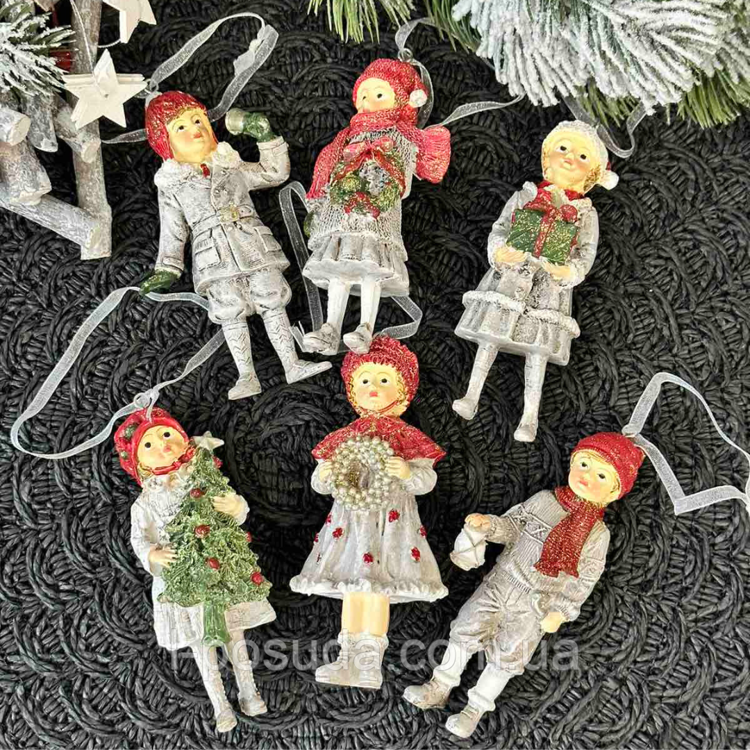 Фігурки-підвіски Різдвяні дітки 12 см, 6 різновидів 1шт