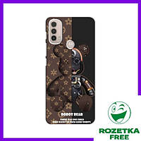 Чехол Motorola MOTO E40 (Louis Vuitton Bear) / Чехлы для Мото Е40