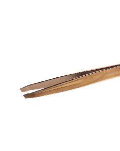 Пінцет професійний для брів ZOLA GOLD золотистий скошений