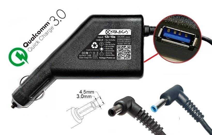 Блок живлення до ноутбука Asus 19v 3.42a 65w 4.5x3.0mm (+pin) (Kolega-Power (Авто)) 12 міс.гар.
