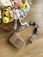Женская подарочна сумка клатч Marc Jacobs The Snapshot Full Gold V2 (бежевая) torba0138 модная для левушки