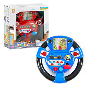 Кермо, руль музичний Веселі пригоди, синій, укр мова, пісні, вірші, світло, TK Group, 25*9*26см (ТК-02014)