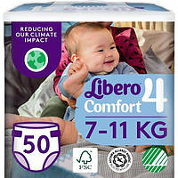 Подгузники Libero Comfort 7-11 кг Размер 4 50 шт