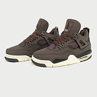 Женские кроссовки Nike Air Jordan 4 Retro A Ma Maniere (коричневые) классные демисезонные молодежные NJ038