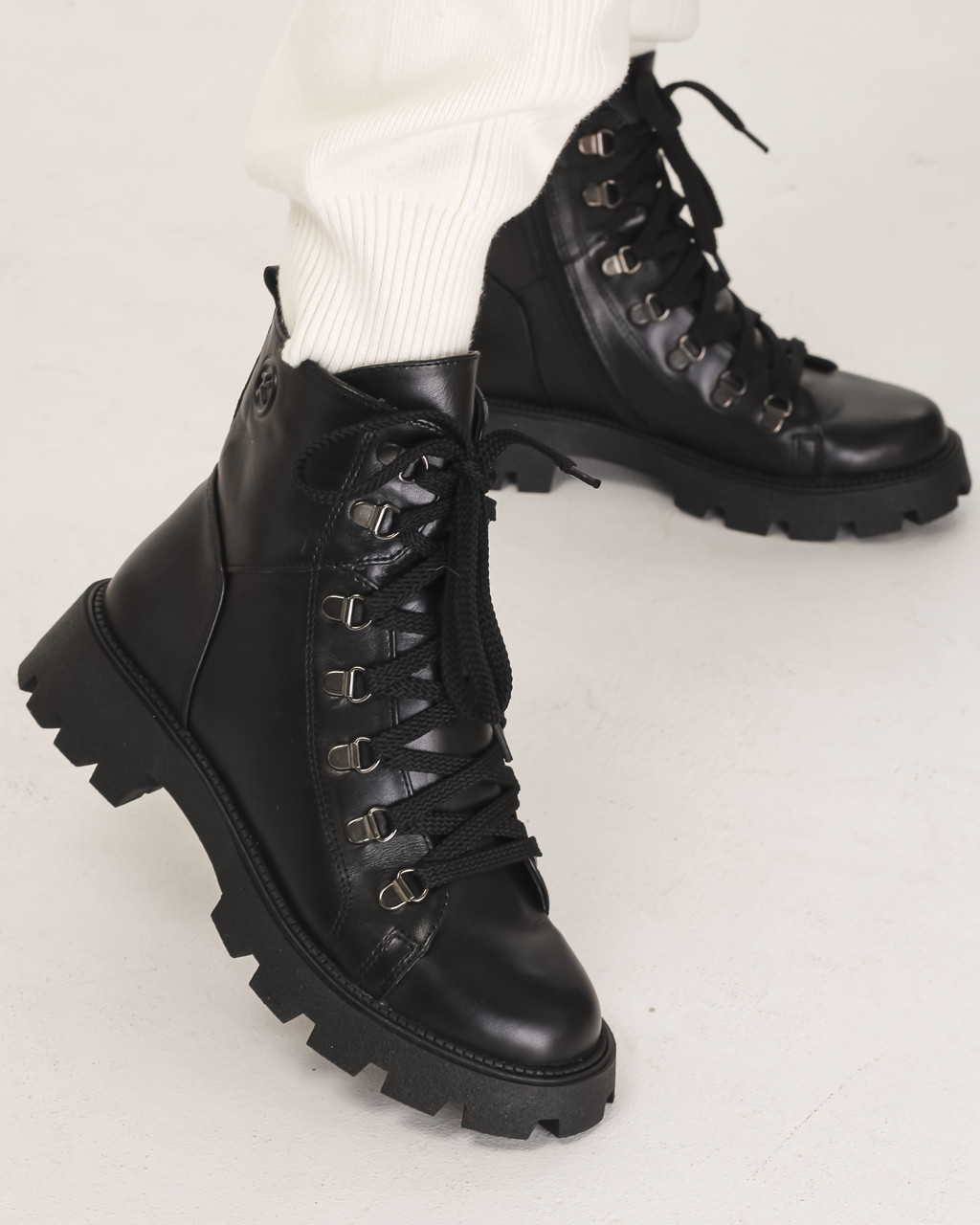 Черевики жіночі зимові Kento 2093 40 чорний шкіра 36