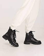 Черевики жіночі зимові Kento 2093 40 чорний шкіра 36, фото 3