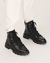 Черевики жіночі зимові Kento 2093 40 чорний шкіра 36, фото 4