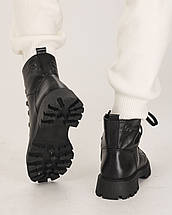 Черевики жіночі зимові Kento 2093 40 чорний шкіра 36, фото 5