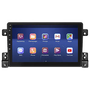 Штатна магнітола Lesko для Suzuki Grand Vitara III Рестайлінг 2 2012-2015 екран 9" 6/128Gb 4G Wi-Fi GPS Top, фото 3