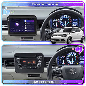Штатна магнітола Lesko для Suzuki Ignis III 2016-2020 екран 9" 6/128Gb 4G Wi-Fi GPS Top Сузукі Ігніс, фото 4