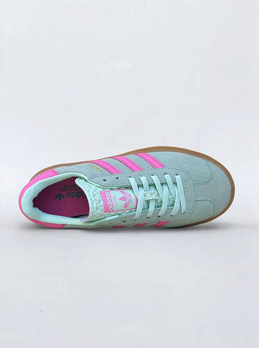 Женские кроссовки Adidas Gazelle Mint (мятные с розовым) модные ...