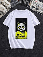 Мужская базовая футболка «Панда» (белая) fp2p4 молодежная спортивная футболка для парней cross mood