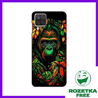 Чехол с картинкой для Samsung Galaxy M32 (обезьяна в цветах)