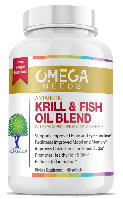 OmegaNeeds® Antarctic Krill & Fish Oil Blend Смесь жирных кислот, 60 жедатиновых капсул, срок до 07/2025