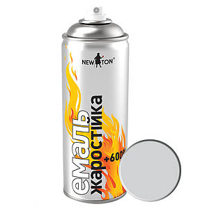 New Ton Емаль жаростійка аерозольна 400 мл матова срібляста до +600°C для металу
