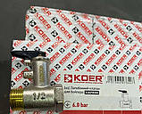 Запобіжний клапан для бойлера 1/2" PN6 посилений Koer (Чехія), фото 2