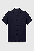 Рубашка муслиновая с коротким рукавом German Volf темно-синий S