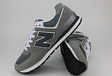 Кросівки сірі в стилі New Balance 574, фото 5