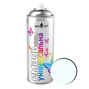 New Ton Емаль універсальна глянцева RAL 9003 Сніжно-біла 400 мл аерозоль швидковисихаюча для металу та дерева
