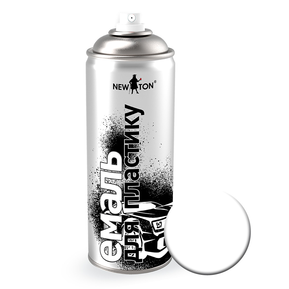 Нью Тон Емаль для пластику аерозоль Білий RAL 9003 400 мл акрилова еластична швидковисихаюча для бамперів, фото 1
