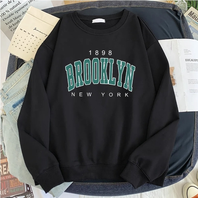 :іночий світшот на флісі з принтом Brooklyn