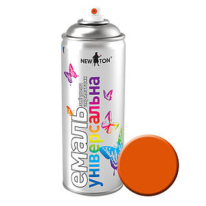 New Ton Емаль універсальна аерозольна глянцева RAL 2004 Помаранчева 400 мл швидковисихаюча