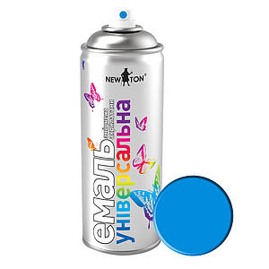 Нью Тон Емаль універсальна аерозольна глянцева RAL 5015 Блакитний 400мл швидковисихаюча для металу, дерева