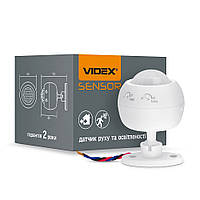 Датчик руху та освітленості інфрачервоний VIDEX VL-SPS27W (220V/1200W/IP20) White