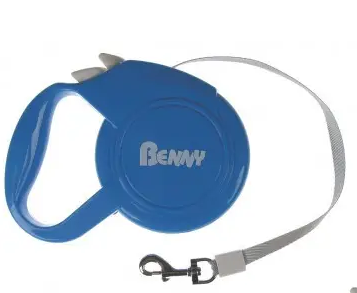 Рулетка-повідець TatraPet Benny Classic 2, до 20 кг, стрічка 5 м, чорно-синя (980259), фото 1