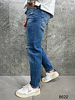 Мужские базовые джинсы классические (синие) 8622 молодежные удобные повседневные для парней cross mood