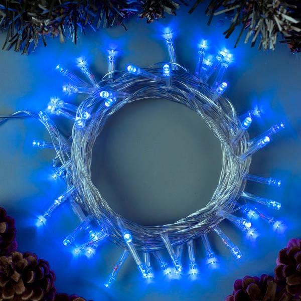 Світлодіодна гірлянда 100 Led нитка на ялинку Синій