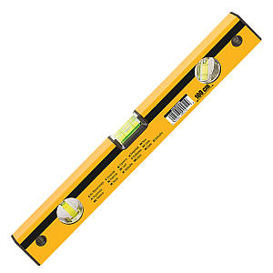 HARDY Будівельний бульбашковий алюмінієвий рівень 100 см 3 вічка ±0.5 мм/м