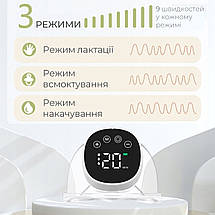 Молоковідсмоктувач акумуляторний потужний бездротовий функція масажу стимуляція Swan Baby X1 чорний, фото 3