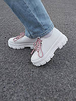 Стильные качественные удобные женские кроссовки белого цвета классические женские кроссовки из эко кожи 39