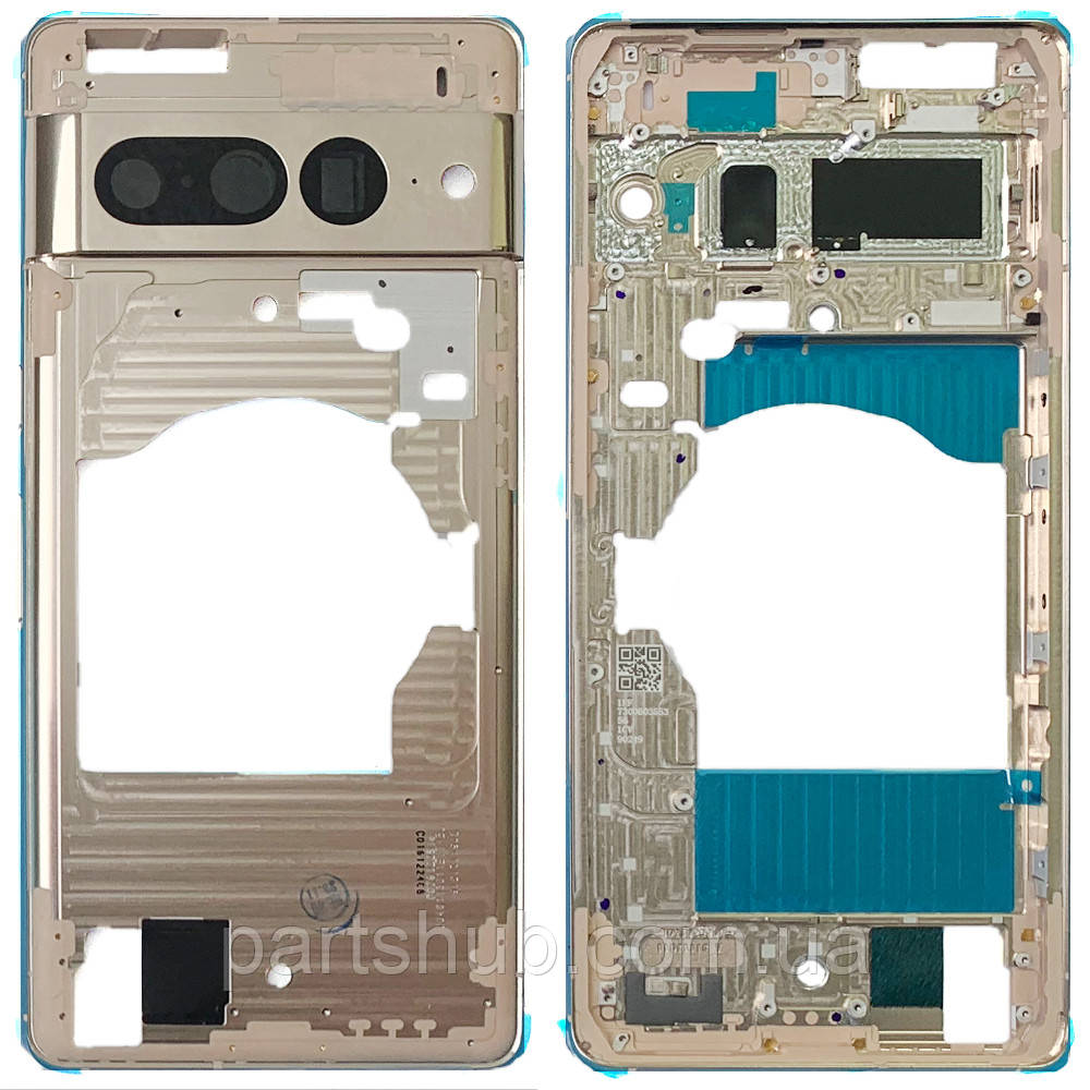 Рамка корпуса Google Pixel 7 Pro золотиста