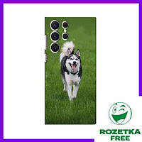 Чехол Хаски для Samsung Galaxy S22 Ultra / Чохлы с собакой на Самсунг Галакси С22 Ультра