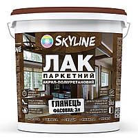 Skyline Лак для пола паркетный акрил-полиуретановый глянцевый 3 л износостойкий без запаха