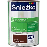 Эмаль Sniezka масляно-фталевая Supermal коричневый глянец 0,8 л