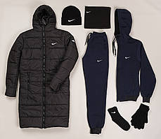 Набір 6 в 1 = Куртка парка + спортивний костюм + шапка + бафф + шкарпетки + рукавиці
