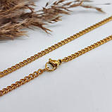 Ланцюжок позолочений для хрестика або кулона, фото 2