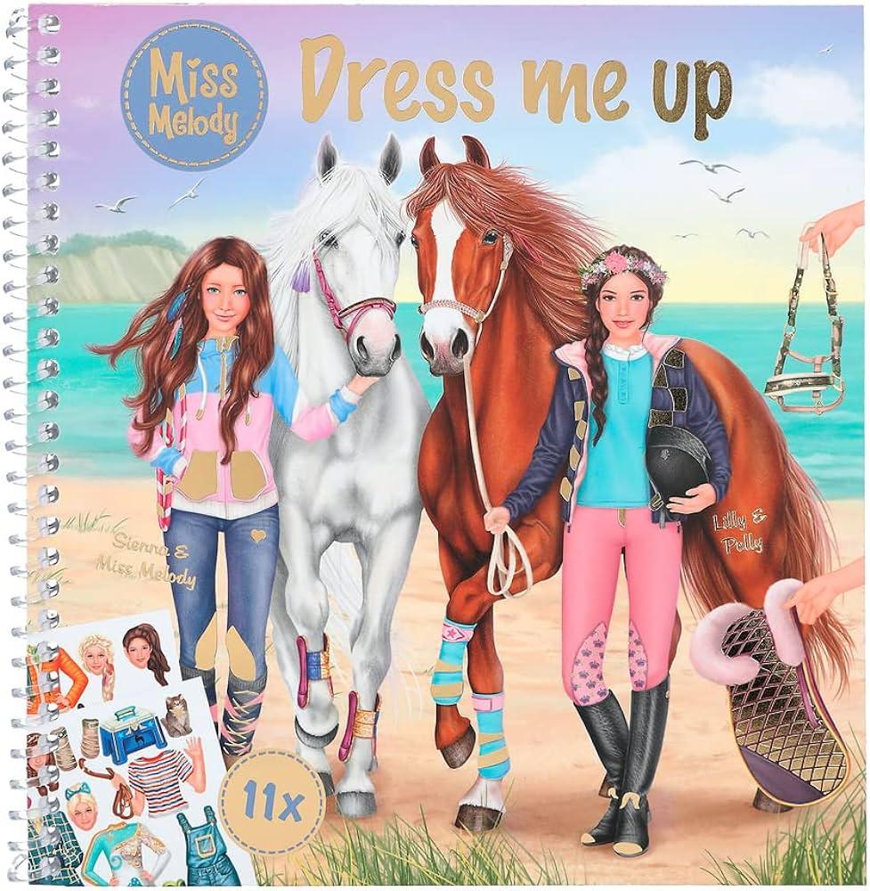 Альбом для стікерів Top model Dress me Up Miss Melody Одягни мене стікербук топ модел набір для творчості 12287