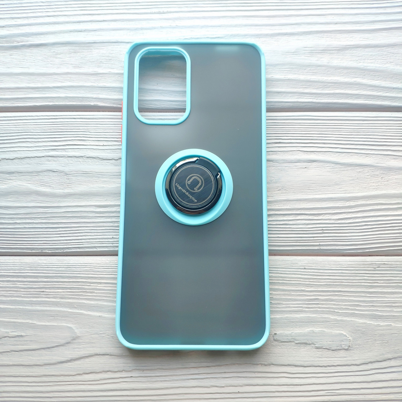 Чохол Armor Ring для Xiaomi Poco M5S протиударний з кільцем Світло-блакитний