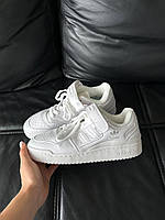 Женские кроссовки Adidas Forum 84 Low White (белые) красивые стильные спортивные кроссы монохром 1411 cross