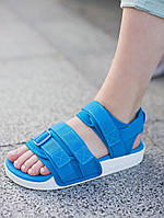 Женские сандалии Аdidas adilette sandals (синие) модные красивые повседневные босоножки АРТ 1048 для девушек