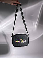 Женская сумка клатч Marc Jacobs Crossbody Leather Bag Black/Rainbow (черная) KIS02178 Марк Якобс для девушки