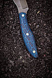 Ніж фултанг ручної роботи із дамаської сталі «Канадець #1» зі шкіряними піхвами, 60 HRC, фото 6