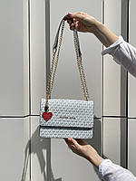 Жіноча подарункова сумка клатч Michael Kors Mini Bag White (біла) torba0188 сумочка на ланцюжку Мішал Корс cross mood