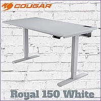 Стол для геймера Cougar Royal 150 с электронной регулировкой высоты 71-122 см Белый
